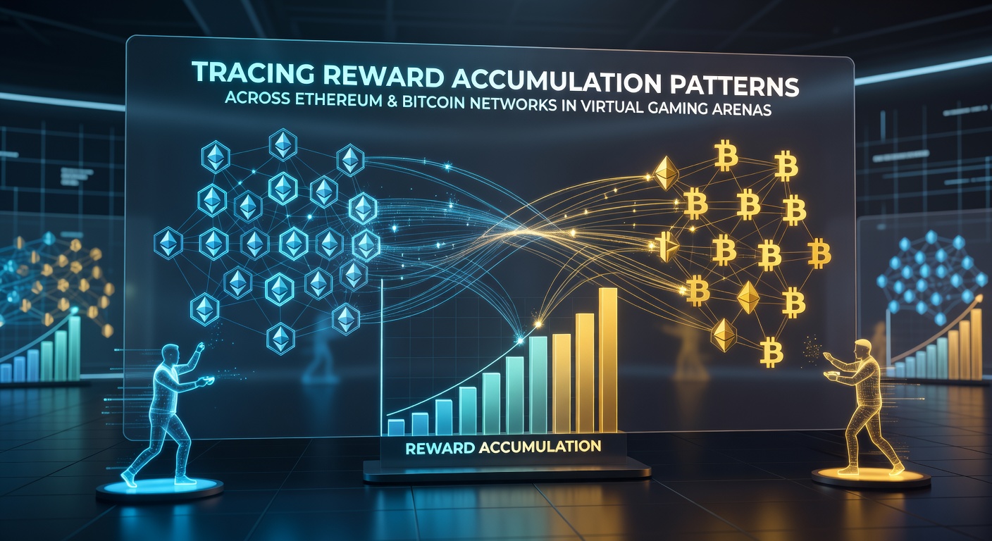 Diagramm zur Akkumulation von Belohnungen über Bitcoin- und Ethereum-Transaktionen